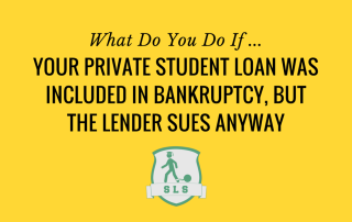 private student loan lawsuit after bankruptcy